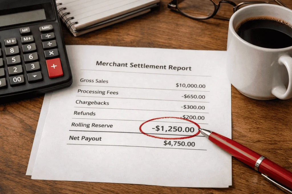 Rolling reserves causing cash flow delays for high-risk merchants