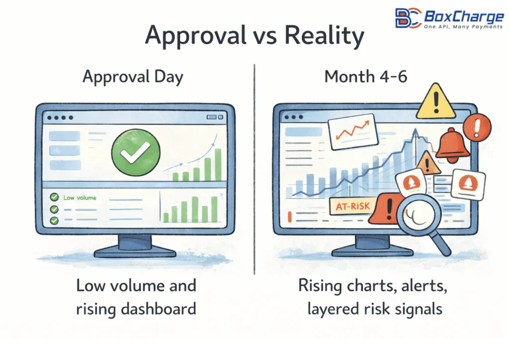 Why high-risk merchant accounts fail after approval due to bank risk reviews and growth pressure