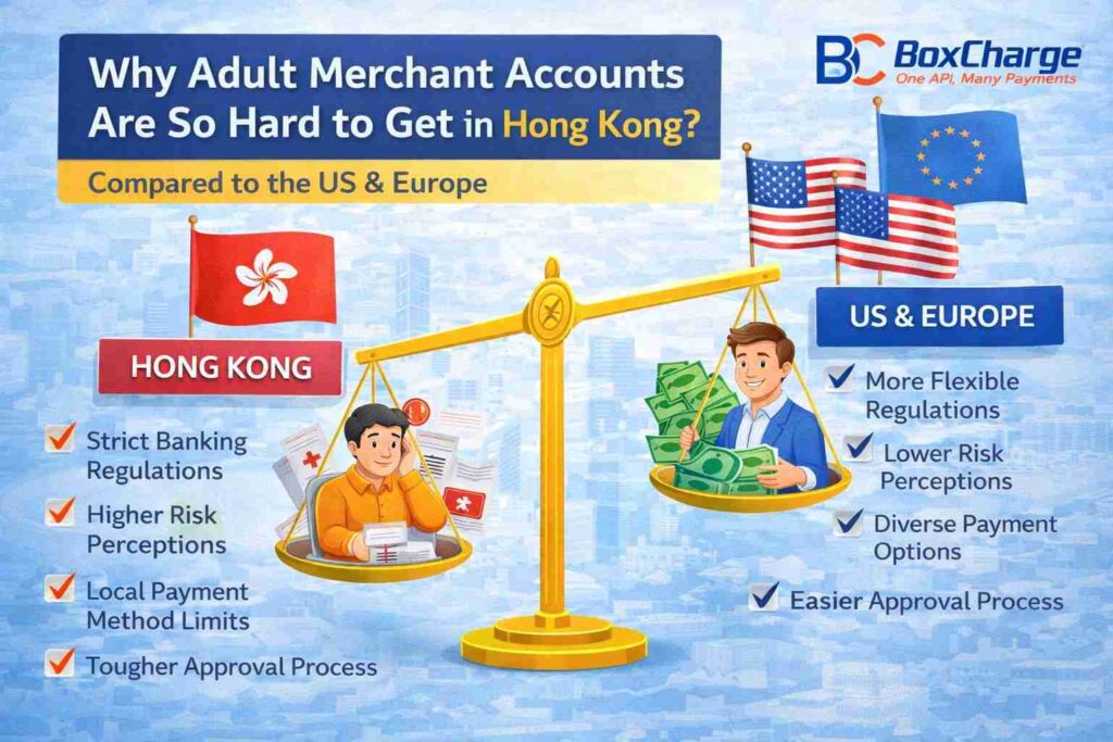 Adult merchant account approval challenges in Hong Kong compared with US and Europe high-risk payment processing markets.