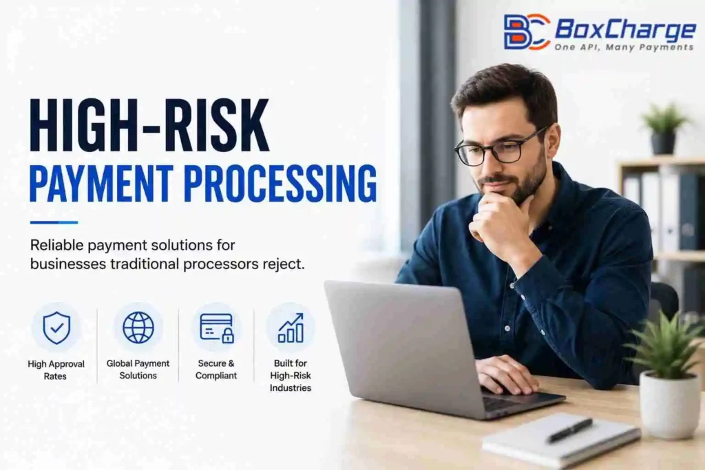 High-risk payment processing guide for online businesses covering merchant account approval, chargeback management, and multi-currency processing